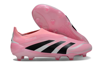 Adidas Predator 25 Elite Laceless FG Football Boots - Pink/Black/White