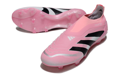 Adidas Predator 25 Elite Laceless FG Football Boots - Pink/Black/White
