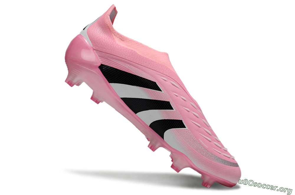 Adidas Predator 25 Elite Laceless FG Football Boots - Pink/Black/White 4