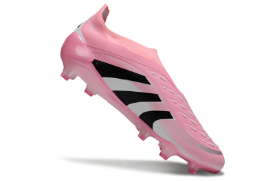 Adidas Predator 25 Elite Laceless FG Football Boots - Pink/Black/White