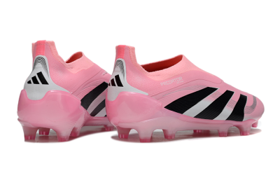 Adidas Predator 25 Elite Laceless FG Football Boots - Pink/Black/White