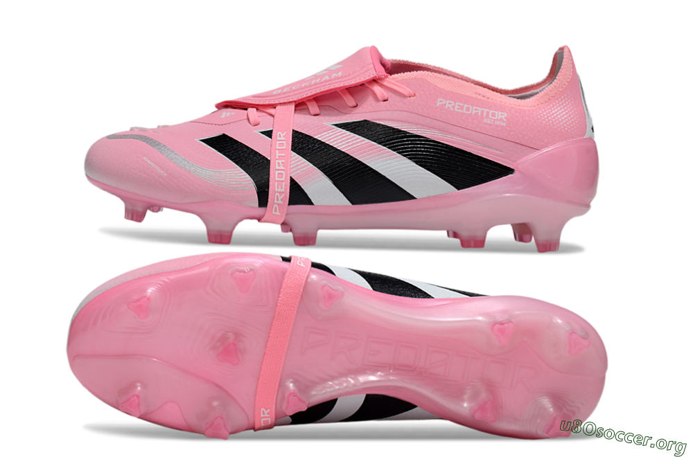 Adidas Predator 25 Elite Foldover Tongue FG Football Boots - Pink/Black/Silver 1