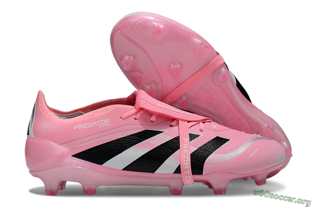 Adidas Predator 25 Elite Foldover Tongue FG Football Boots - Pink/Black/Silver 2
