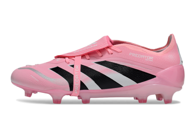 Adidas Predator 25 Elite Foldover Tongue FG Football Boots - Pink/Black/Silver