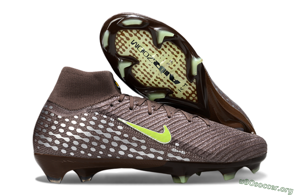 Nike Air Zoom Mercurial Superfly 10 Elite FG Football Boots - Brown/Yellow/Silver 2