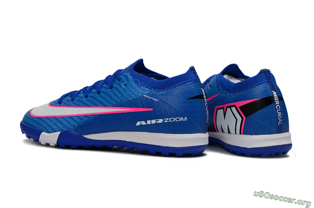 Nike Air Zoom Mercurial Vapor 16 Elite TF Football Shoes - Blue/Electric Blue/Fiery Pink 4
