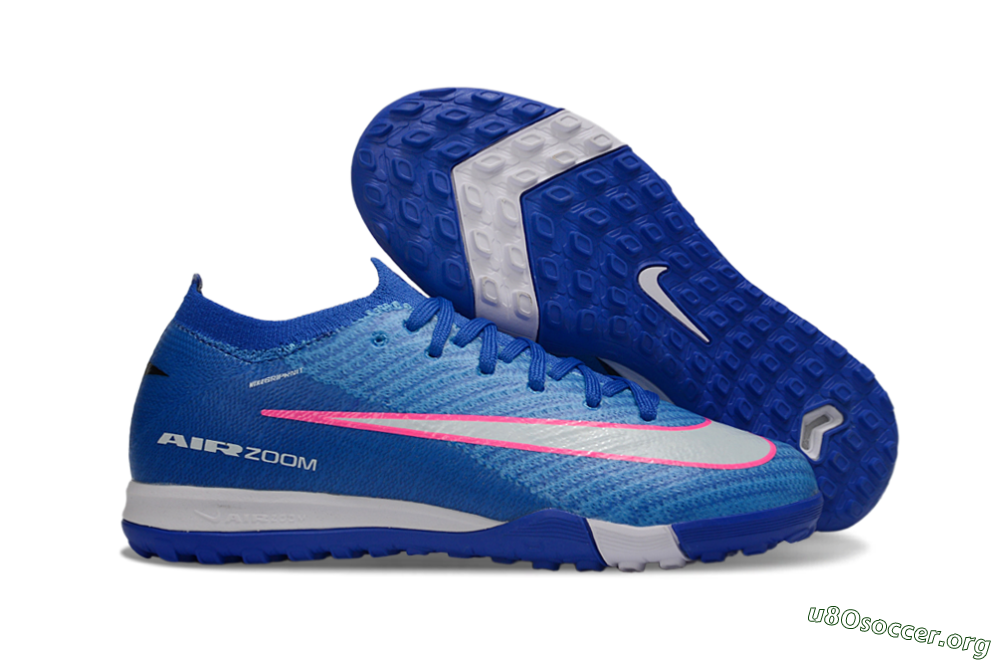 Nike Air Zoom Mercurial Vapor 16 Elite TF Football Shoes - Blue/Electric Blue/Fiery Pink 2