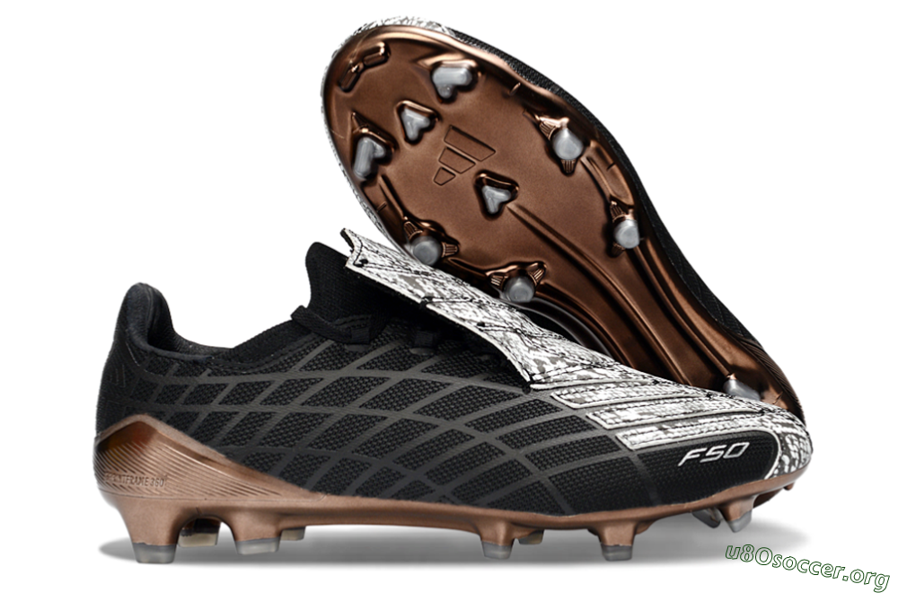 Adidas F50 Elite FG Football Boots - Black/Copper Highlight/White Accents 2