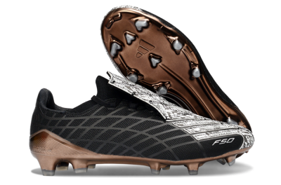 Adidas F50 Elite FG Football Boots - Black/Copper Highlight/White Accents