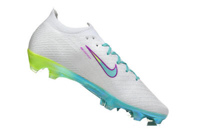 Nike Air Zoom Mercurial Vapor 16 Elite FG Football Boots - White/Aqua Splash/Lime Glow