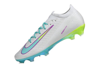 Nike Air Zoom Mercurial Vapor 16 Elite FG Football Boots - White/Aqua Splash/Lime Glow