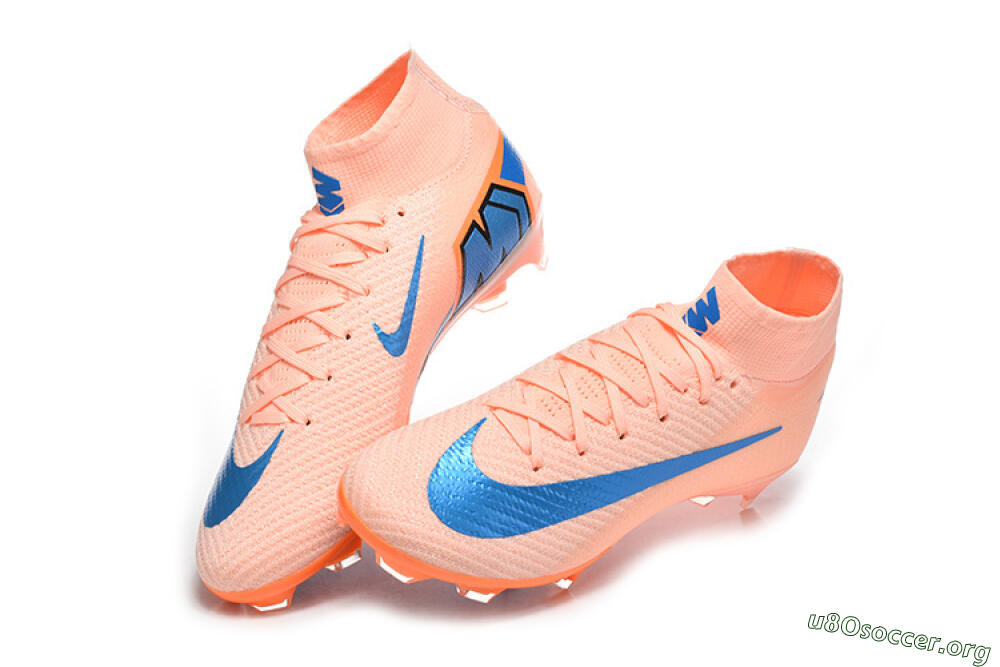 Nike Air Zoom Mercurial Superfly 10 Elite FG Football Boots - Pink/Coral Orange/Deep Blue 6