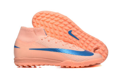 Nike Air Zoom Mercurial Superfly 10 Elite TF Football Shoes - Peach/Sky Blue/Coral Pink