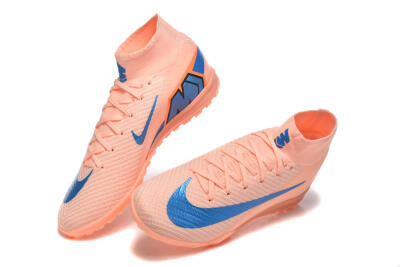 Nike Air Zoom Mercurial Superfly 10 Elite TF Football Shoes - Peach/Sky Blue/Coral Pink