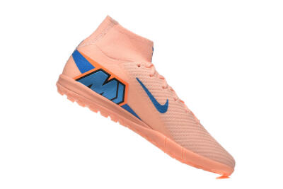 Nike Air Zoom Mercurial Superfly 10 Elite TF Football Shoes - Peach/Sky Blue/Coral Pink