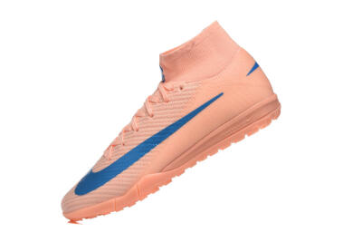 Nike Air Zoom Mercurial Superfly 10 Elite TF Football Shoes - Peach/Sky Blue/Coral Pink