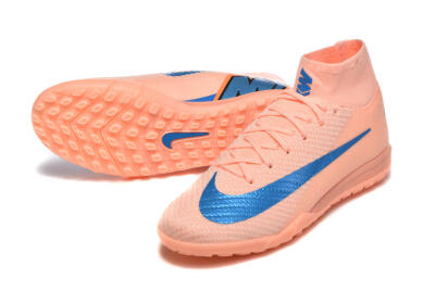 Nike Air Zoom Mercurial Superfly 10 Elite TF Football Shoes - Peach/Sky Blue/Coral Pink