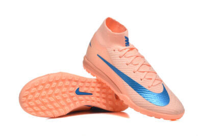 Nike Air Zoom Mercurial Superfly 10 Elite TF Football Shoes - Peach/Sky Blue/Coral Pink