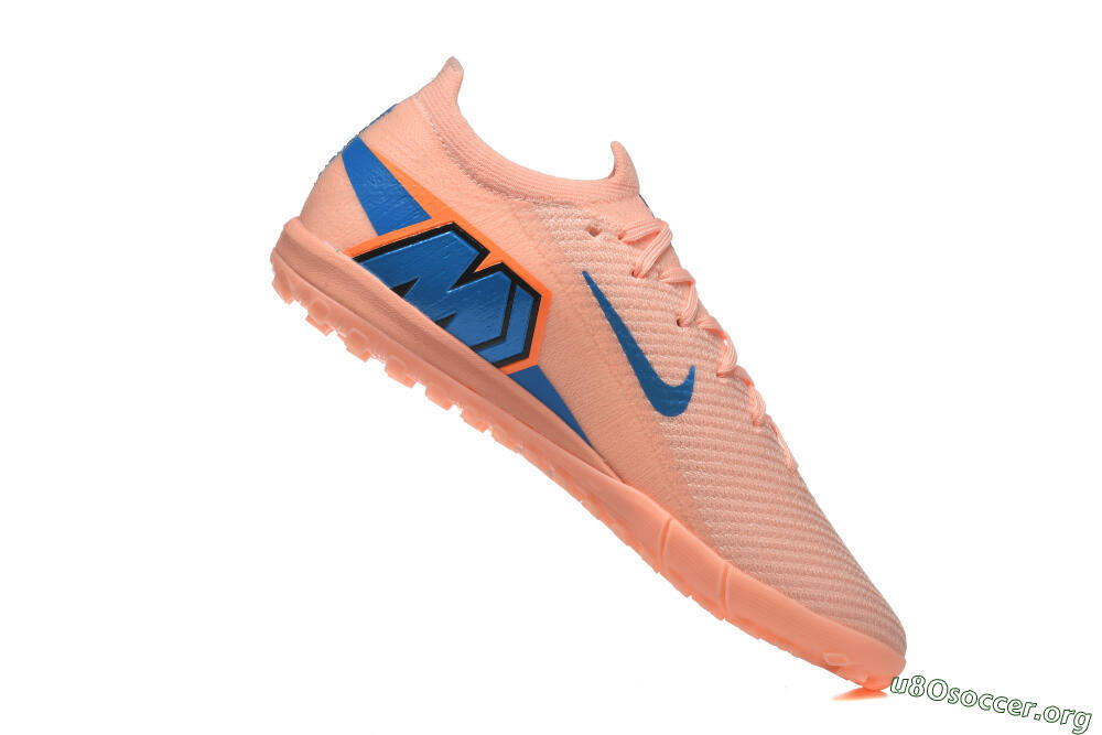 Nike Air Zoom Mercurial Vapor 16 Elite TF Football Shoes - Peach/Azure Blue/Pearl Pink 7
