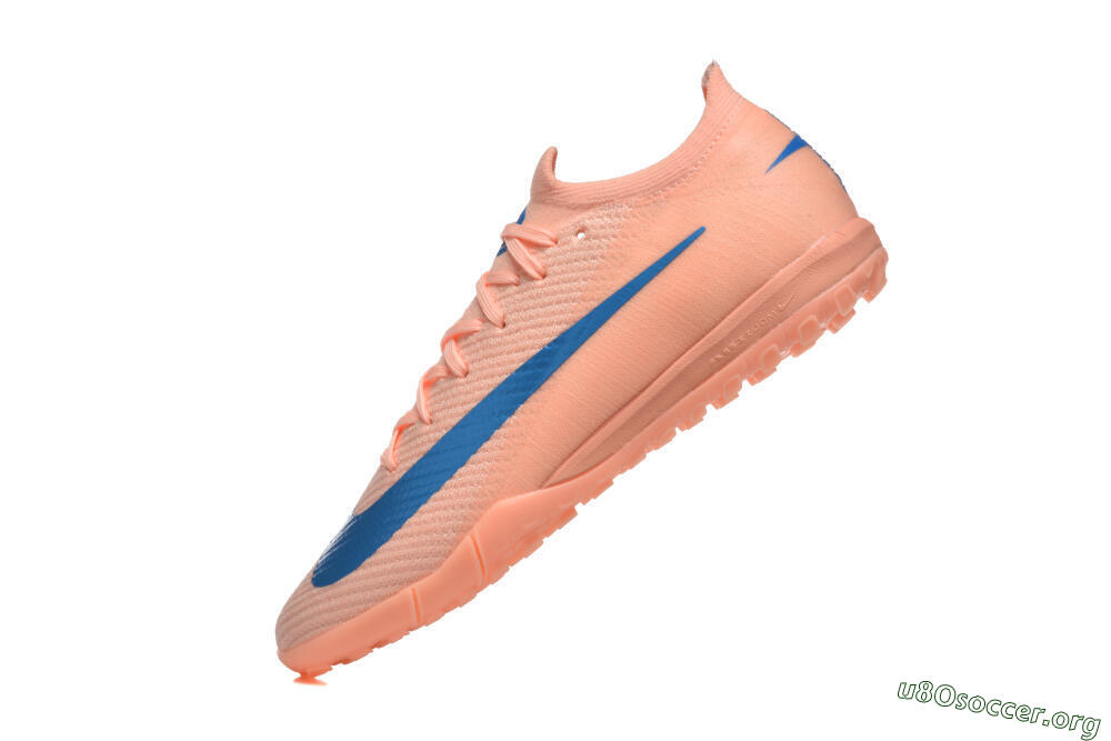 Nike Air Zoom Mercurial Vapor 16 Elite TF Football Shoes - Peach/Azure Blue/Pearl Pink 8