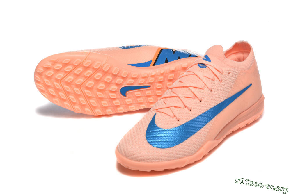 Nike Air Zoom Mercurial Vapor 16 Elite TF Football Shoes - Peach/Azure Blue/Pearl Pink 0