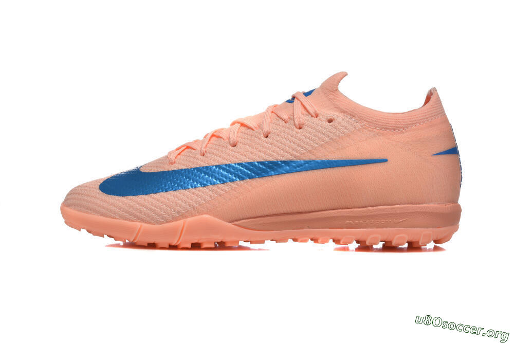 Nike Air Zoom Mercurial Vapor 16 Elite TF Football Shoes - Peach/Azure Blue/Pearl Pink 3