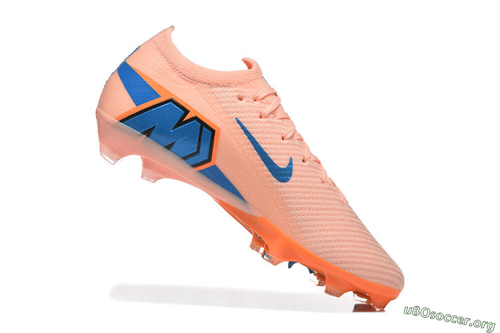 Nike Air Zoom Mercurial Vapor 16 Elite FG Football Boots - Peach/Sky Blue/Coral Orange 7