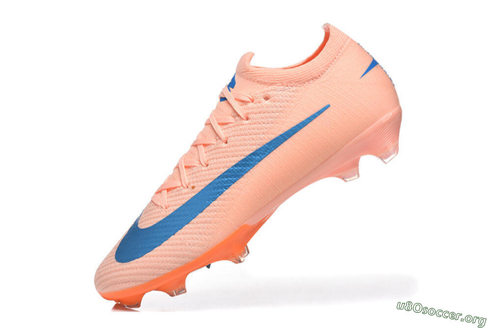 Nike Air Zoom Mercurial Vapor 16 Elite FG Football Boots - Peach/Sky Blue/Coral Orange 8