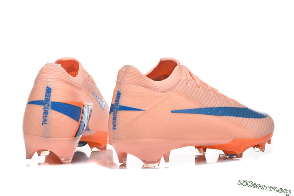 Nike Air Zoom Mercurial Vapor 16 Elite FG Football Boots - Peach/Sky Blue/Coral Orange 9