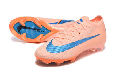 Nike Air Zoom Mercurial Vapor 16 Elite FG Football Boots - Peach/Sky Blue/Coral Orange