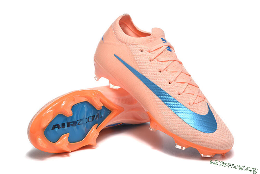 Nike Air Zoom Mercurial Vapor 16 Elite FG Football Boots - Peach/Sky Blue/Coral Orange 4