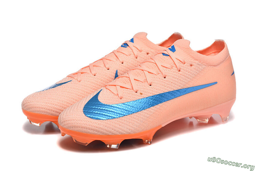 Nike Air Zoom Mercurial Vapor 16 Elite FG Football Boots - Peach/Sky Blue/Coral Orange 5