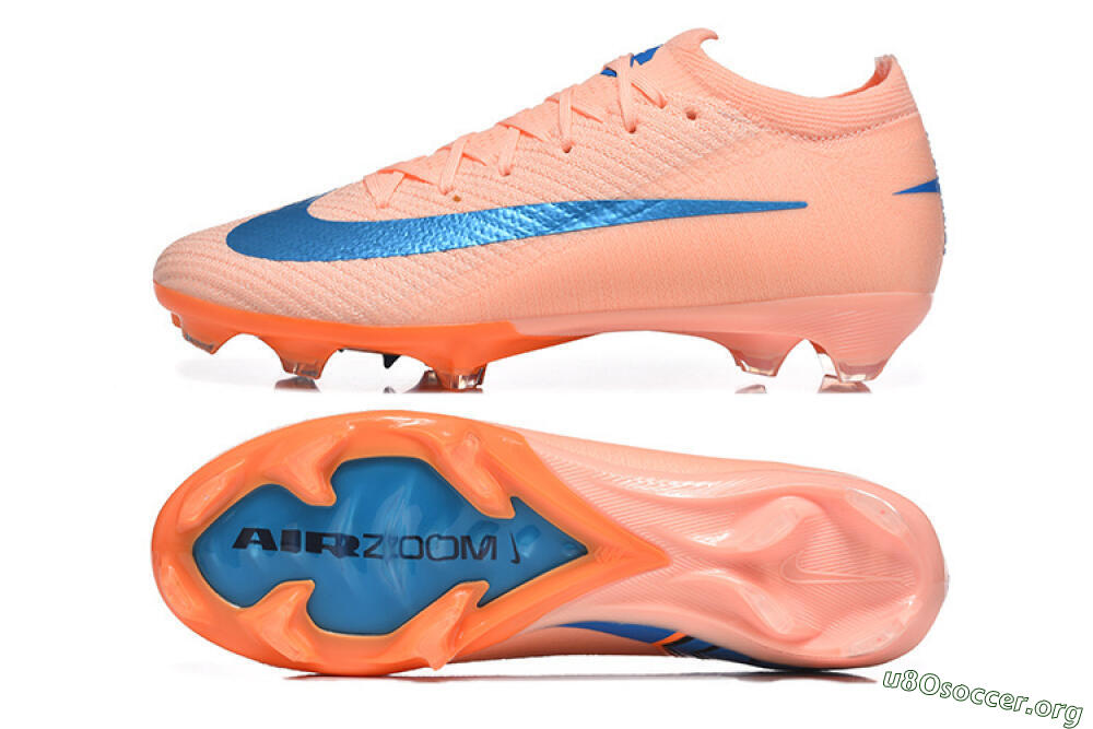 Nike Air Zoom Mercurial Vapor 16 Elite FG Football Boots - Peach/Sky Blue/Coral Orange 1
