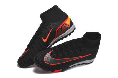 Nike Air Zoom Mercurial Superfly 10 Elite TF Football Shoes - Black/Fiery Red/Sunshine Yellow