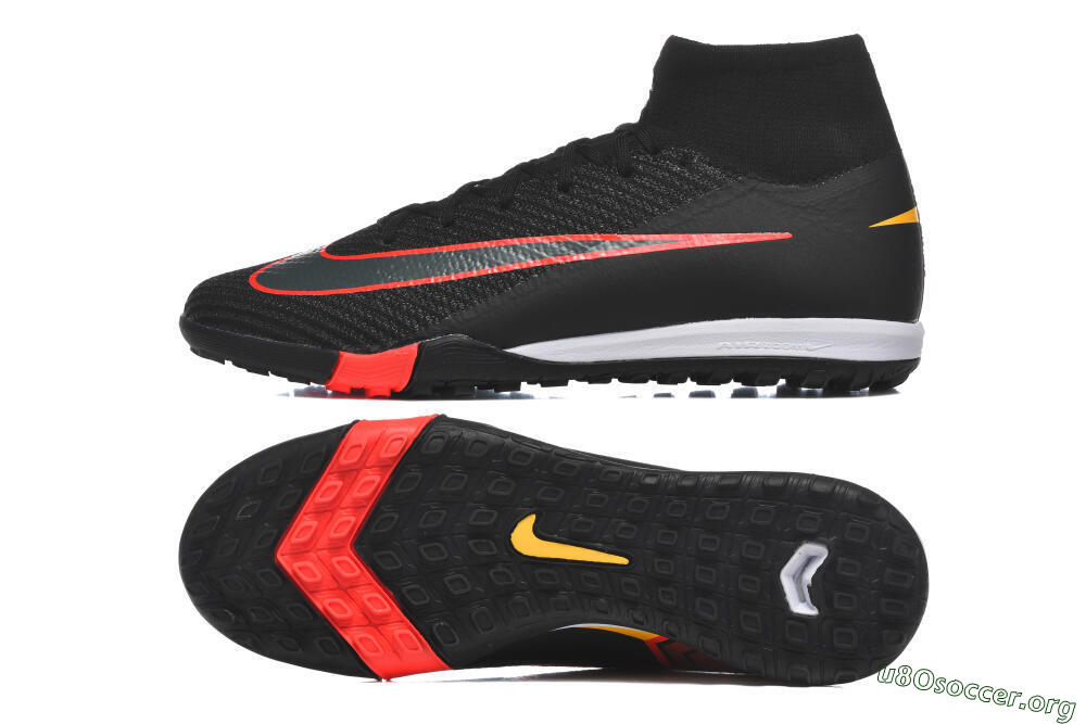 Nike Air Zoom Mercurial Superfly 10 Elite TF Football Shoes - Black/Fiery Red/Sunshine Yellow 1