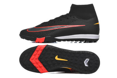 Nike Air Zoom Mercurial Superfly 10 Elite TF Football Shoes - Black/Fiery Red/Sunshine Yellow