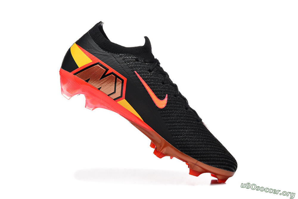 Nike Air Zoom Mercurial Vapor 16 Elite FG Football Boots - Black/Electric Red/Flame Orange 7