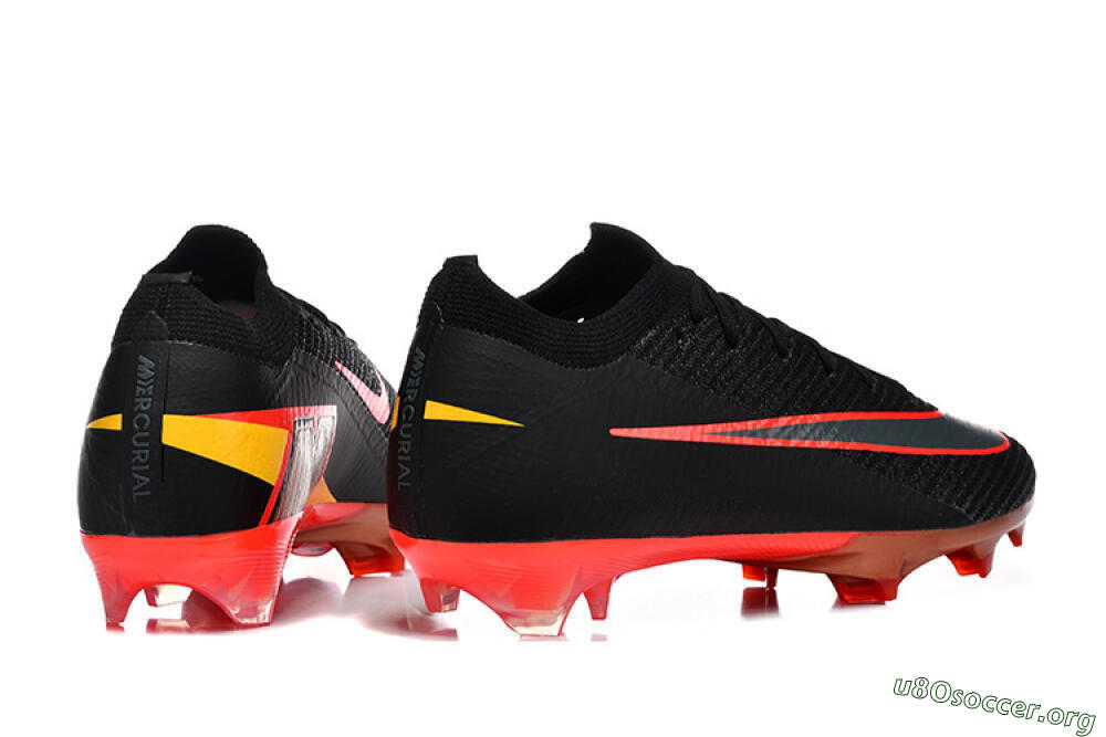 Nike Air Zoom Mercurial Vapor 16 Elite FG Football Boots - Black/Electric Red/Flame Orange 9
