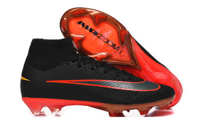 Nike Air Zoom Mercurial Superfly 10 Elite FG Football Boots - Black/Fiery Red/Golden Yellow
