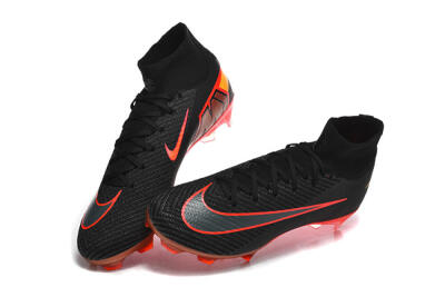 Nike Air Zoom Mercurial Superfly 10 Elite FG Football Boots - Black/Fiery Red/Golden Yellow