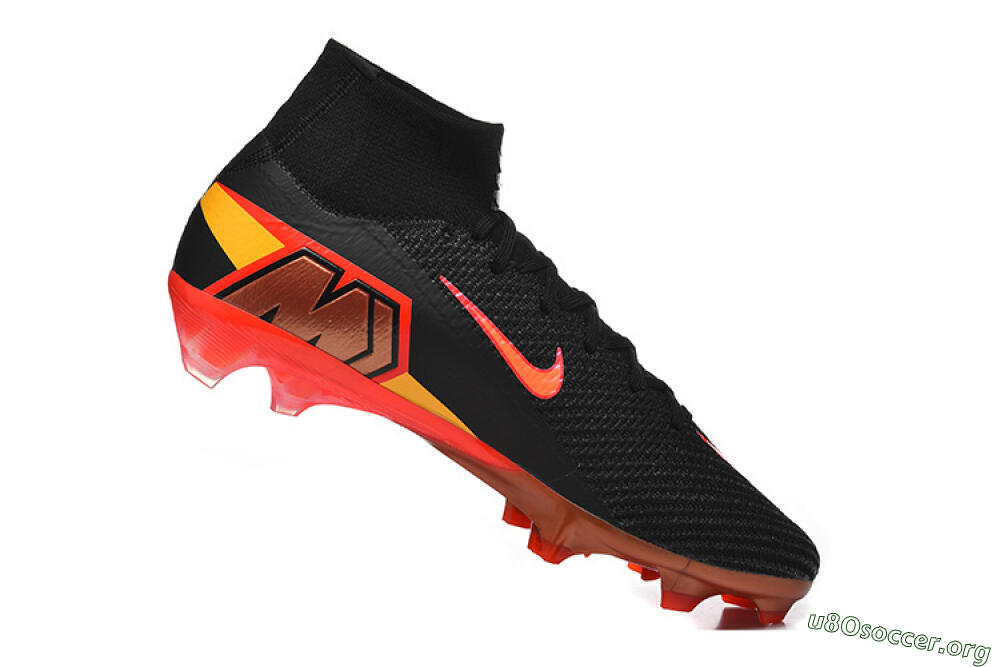 Nike Air Zoom Mercurial Superfly 10 Elite FG Football Boots - Black/Fiery Red/Golden Yellow 7