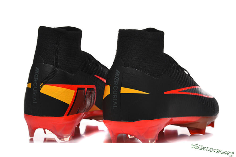 Nike Air Zoom Mercurial Superfly 10 Elite FG Football Boots - Black/Fiery Red/Golden Yellow 9