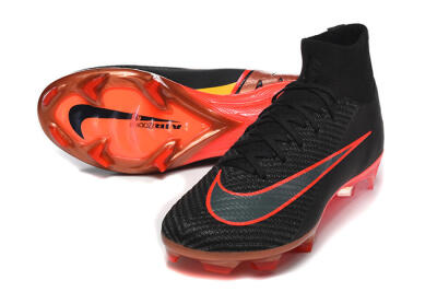 Nike Air Zoom Mercurial Superfly 10 Elite FG Football Boots - Black/Fiery Red/Golden Yellow