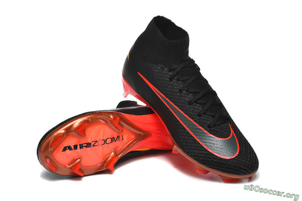 Nike Air Zoom Mercurial Superfly 10 Elite FG Football Boots - Black/Fiery Red/Golden Yellow 4