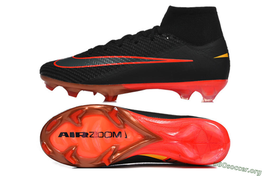 Nike Air Zoom Mercurial Superfly 10 Elite FG Football Boots - Black/Fiery Red/Golden Yellow 1