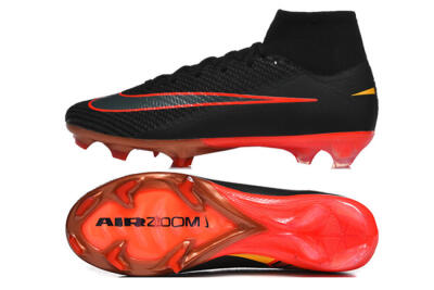 Nike Air Zoom Mercurial Superfly 10 Elite FG Football Boots - Black/Fiery Red/Golden Yellow