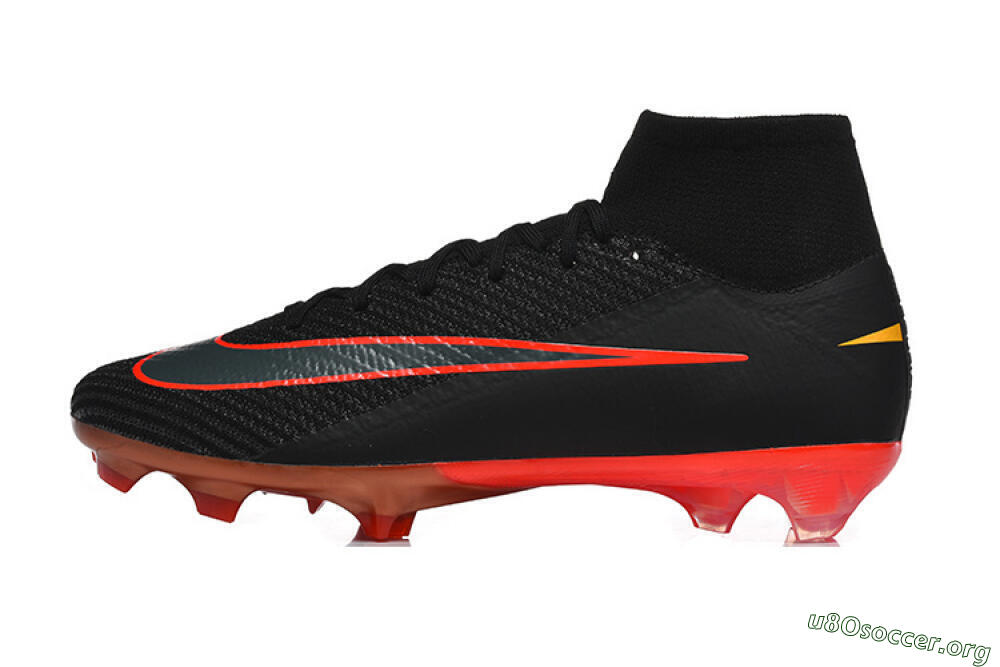 Nike Air Zoom Mercurial Superfly 10 Elite FG Football Boots - Black/Fiery Red/Golden Yellow 3