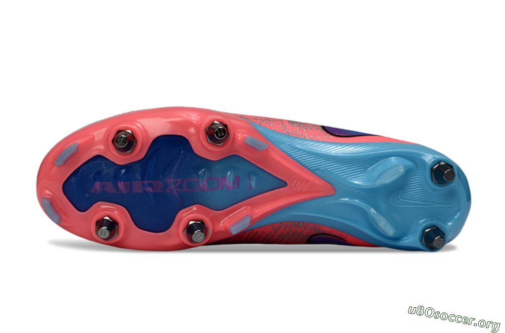 Nike Air Zoom Mercurial Vapor 16 Elite SG Football Boots - Pink/Bright Coral/Aquatic Blue 6