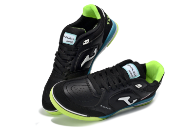Joma Top Flex IC Football Shoes - Black/Lime Green/Blue Lagoon