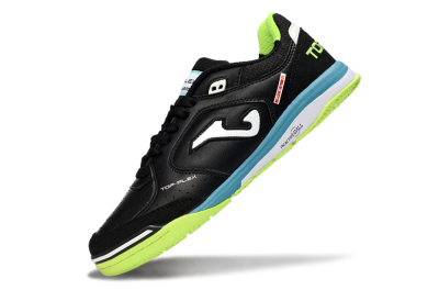 Joma Top Flex IC Football Shoes - Black/Lime Green/Blue Lagoon